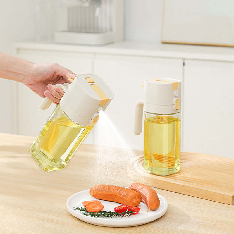 2-in-1 Oil bottle Spraying and Pouring